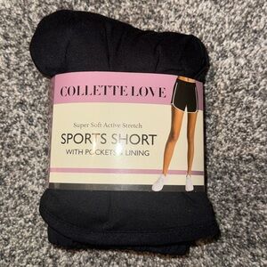 Sport Shorts With Pockets & Lining- All Black